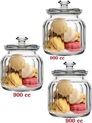 St. Morritz 96374 Viva Cam Kavanoz Saklama Kabı 3 Lü 900CC 019OA