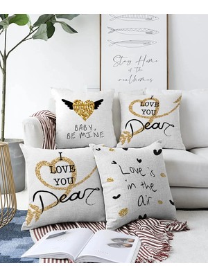 Rem Home Rengirenk Dekoratif Kırlent Kılıfı Sarı Modern 43 x 43 cm Salon Koltuk Kanepe Yastık Kılıfı
