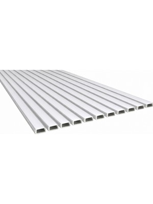 Ledarmy 10’lu Set LED Kanal Profil Alüminyum 13x6mm 1 Metre Sıva Üstü İnce Kasa Opak Pleksi Difüzörlü Lineer LED Kanal 2128