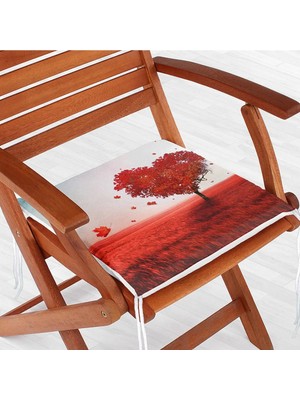 Rem Home Rengirenk Dekoratif Sandalye Minderi Modern 40 x 40 cm Mutfak Balkon Oturma Minderi