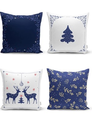 Rem Home Rengirenk Dekoratif Kırlent Kılıfı Beyaz Modern 43 x 43 cm Salon Koltuk Kanepe Yastık Kılıfı