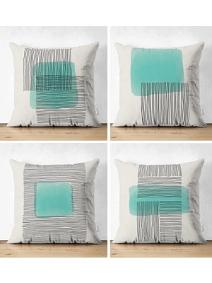 Rem Home Rengirenk Dekoratif Kırlent Kılıfı Sarı 43 x 43 cm Salon Koltuk Kanepe Yastık Kılıfı