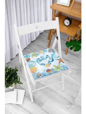Rem Home Rengirenk Dekoratif Sandalye Minderi Sarı Modern 40 x 40 cm Mutfak Balkon Oturma Minderi