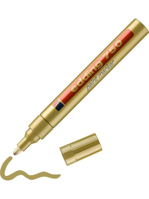 Edding 750 Tam Örtücü Boya Kalemi - Altın - 1 Kalem - Yuvarlak Uçlu 2-4 mm
