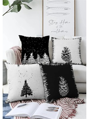 Rem Home Rengirenk Dekoratif Kırlent Kılıfı Beyaz Modern 43 x 43 cm Salon Koltuk Kanepe Yastık Kılıfı