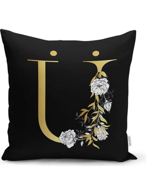 Rem Home Rengirenk Dekoratif Kırlent Kılıfı Beyaz 43 x 43 cm Salon Koltuk Kanepe Yastık Kılıfı
