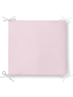 Rem Home Rengirenk Dekoratif Sandalye Minderi Düz Bağcıklı 42 x 42 cm Mutfak Balkon Oturma Minderi