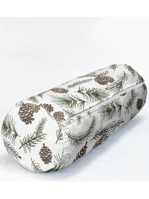 Rem Home Rengirenk Dekoratif Kırlent Kılıfı Beyaz Modern 60 x 20 cm Salon Koltuk Kanepe Yastık Kılıfı
