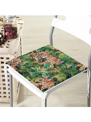 Rem Home Rengirenk Dekoratif Sandalye Minderi Modern 40 x 40 cm Mutfak Balkon Oturma Minderi