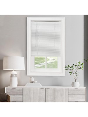 Achim Home Decor Akülü Mini Stor Perde, 46 cm Genişlik x 107 cm Uzunluk, Inci Beyazı, 2.5 cm Ç