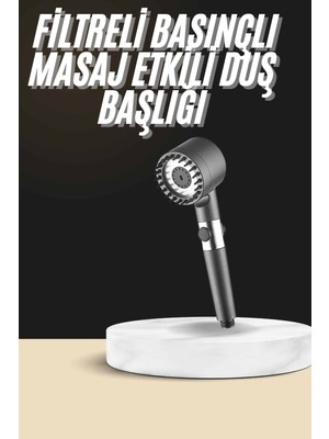 Zenviaa Duş Başlığı Profesyonel Masaj Başlıklı 3 Modlu Yeni Nesil Masaj Uçlu Su Tasarruflu