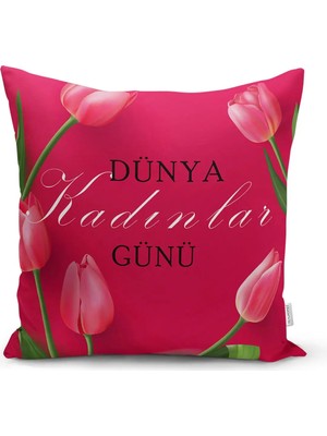 Rem Home Rengirenk Dekoratif Kırlent Kılıfı Sarı Modern 43 x 43 cm Salon Koltuk Kanepe Yastık Kılıfı