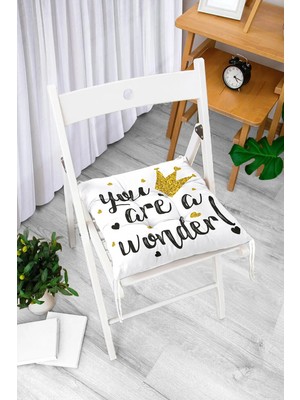 Rem Home Rengirenk Dekoratif Sandalye Minderi Kare 40 x 40 cm Mutfak Balkon Oturma Minderi