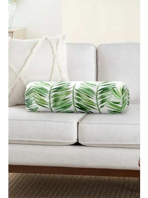 Rem Home Rengirenk Dekoratif Kırlent Kılıfı Sarı Yaprak 60 x 20 cm Salon Koltuk Kanepe Yastık Kılıfı