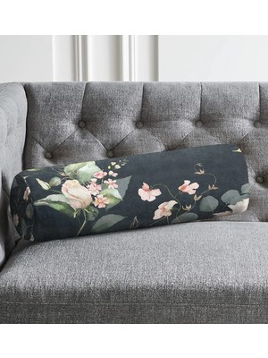 Rem Home Rengirenk Dekoratif Kırlent Kılıfı Beyaz Modern 60 x 20 cm Salon Koltuk Kanepe Yastık Kılıfı