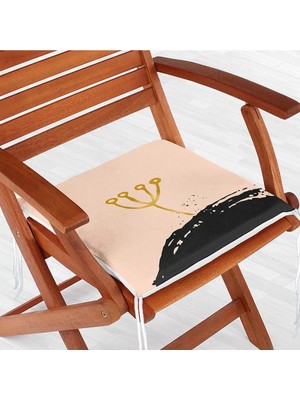 Rem Home Rengirenk Dekoratif Sandalye Minderi Yaprak 40 x 40 cm Mutfak Balkon Oturma Minderi