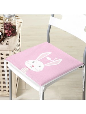 Rem Home Rengirenk Dekoratif Sandalye Minderi Pembe Modern 40 x 40 cm Mutfak Balkon Oturma Minderi