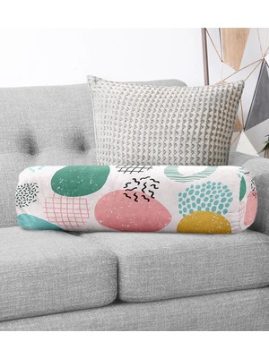 Rem Home Rengirenk Dekoratif Kırlent Kılıfı Sarı Modern 60 x 20 cm Salon Koltuk Kanepe Yastık Kılıfı