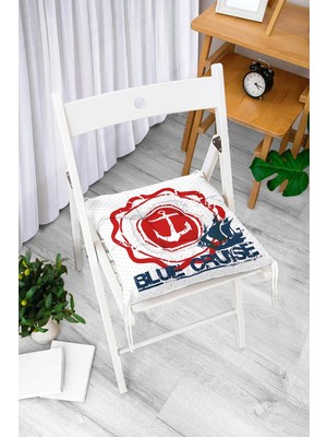 Rem Home Rengirenk Dekoratif Sandalye Minderi Beyaz Kare 40 x 40 cm Mutfak Balkon Oturma Minderi