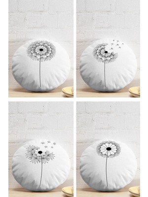 Rem Home Rengirenk Dekoratif Kırlent Kılıfı Beyaz Modern 43 x 43 cm Salon Koltuk Kanepe Yastık Kılıfı