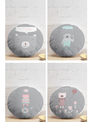Rem Home Rengirenk Dekoratif Kırlent Kılıfı Beyaz Düz 43 x 43 cm Salon Koltuk Kanepe Yastık Kılıfı
