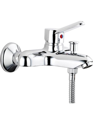 Viva Banyo Bataryası A41045, Duvardan Montaj, Krom, Seramik Kartuşlu, Pirinç Gövde