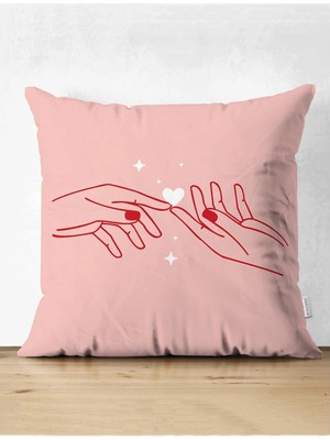 Rem Home Rengirenk Dekoratif Kırlent Kılıfı Sarı 43 x 43 cm Salon Koltuk Kanepe Yastık Kılıfı