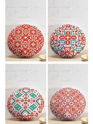 Rem Home Rengirenk Dekoratif Kırlent Kılıfı Beyaz Modern 43 x 43 cm Salon Koltuk Kanepe Yastık Kılıfı