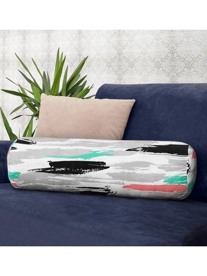 Rem Home Rengirenk Dekoratif Kırlent Kılıfı 60 x 20 cm Salon Koltuk Kanepe Yastık Kılıfı