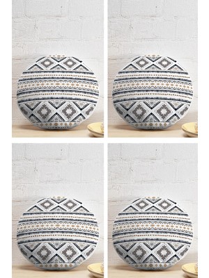 Rem Home Rengirenk Dekoratif Kırlent Kılıfı Beyaz Modern 43 x 43 cm Salon Koltuk Kanepe Yastık Kılıfı