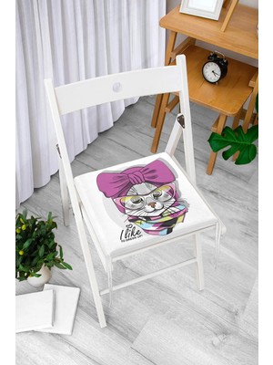Rem Home Rengirenk Dekoratif Sandalye Minderi Modern 40 x 40 cm Mutfak Balkon Oturma Minderi