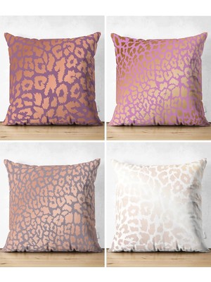 Rem Home Rengirenk Dekoratif Kırlent Kılıfı Modern 43 x 43 cm Salon Koltuk Kanepe Yastık Kılıfı