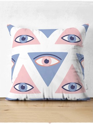 Rem Home Rengirenk Dekoratif Kırlent Kılıfı Sarı 43 x 43 cm Salon Koltuk Kanepe Yastık Kılıfı