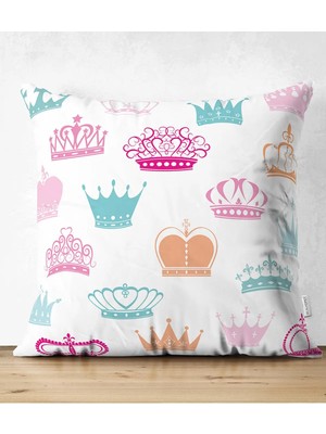 Rem Home Rengirenk Dekoratif Kırlent Kılıfı 43 x 43 cm Salon Koltuk Kanepe Yastık Kılıfı