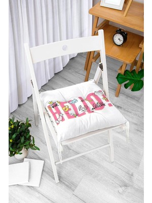 Rem Home Rengirenk Dekoratif Sandalye Minderi 40 x 40 cm Mutfak Balkon Oturma Minderi