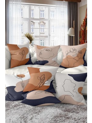Rem Home Rengirenk Dekoratif Kırlent Kılıfı Sarı 45 x 45 cm Salon Koltuk Kanepe Yastık Kılıfı