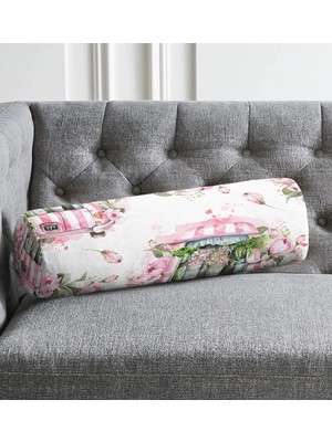 Rem Home Rengirenk Dekoratif Kırlent Kılıfı Sarı 60 x 20 cm Salon Koltuk Kanepe Yastık Kılıfı