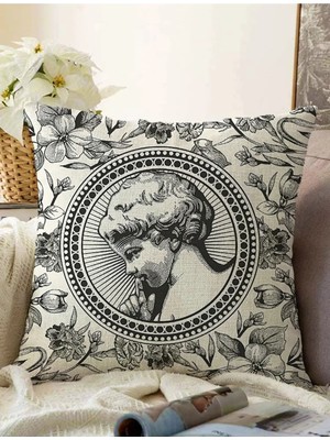 Rem Home Rengirenk Dekoratif Kırlent Kılıfı 43 x 43 cm Salon Koltuk Kanepe Yastık Kılıfı