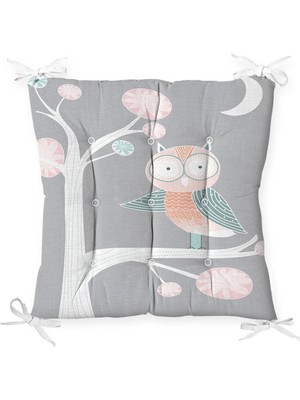 Rem Home Rengirenk Dekoratif Sandalye Minderi Sarı 40 x 40 cm Mutfak Balkon Oturma Minderi