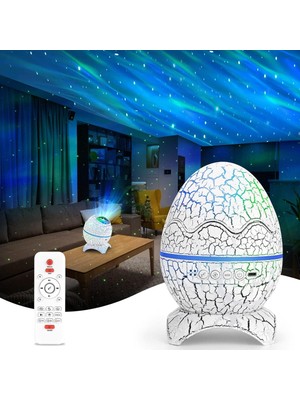 Fuqiduo LED Yıldızlı Gökyüzü Projektörü, Uzaktan Kumandalı Galaksi Planetaryumu, Bluetooth