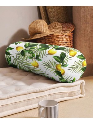 Rem Home Rengirenk Dekoratif Kırlent Kılıfı Yaprak 60 x 20 cm Salon Koltuk Kanepe Yastık Kılıfı