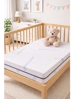 Artex 10CM Süngerli Bebek Çocuk Beşik Yatağı Nano 60X120 Yıkanabilir Kılıflı Park Yatak Oyu