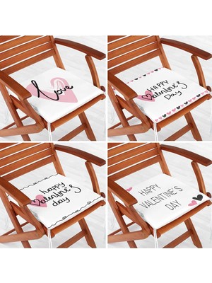 Rem Home Rengirenk Dekoratif Sandalye Minderi Sarı Modern 40 x 40 cm Mutfak Balkon Oturma Minderi