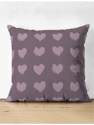 Rem Home Rengirenk Dekoratif Kırlent Kılıfı Sarı Kalp 43 x 43 cm Salon Koltuk Kanepe Yastık Kılıfı