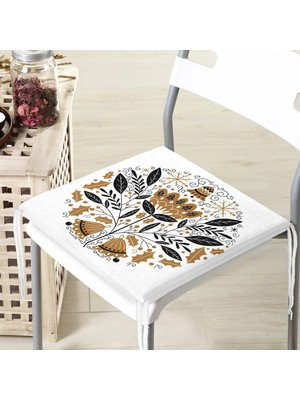 Rem Home Rengirenk Dekoratif Sandalye Minderi Modern 40 x 40 cm Mutfak Balkon Oturma Minderi