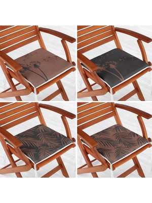 Rem Home Rengirenk Dekoratif Sandalye Minderi Yaprak 40 x 40 cm Mutfak Balkon Oturma Minderi