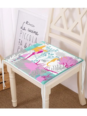 Rem Home Rengirenk Dekoratif Sandalye Minderi Modern 40 x 40 cm Mutfak Balkon Oturma Minderi
