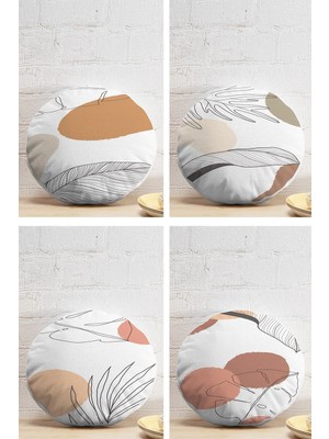 Rem Home Rengirenk Dekoratif Kırlent Kılıfı Beyaz Modern 43 x 43 cm Salon Koltuk Kanepe Yastık Kılıfı