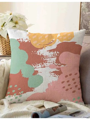 Rem Home Rengirenk Dekoratif Kırlent Kılıfı Sarı 43 x 43 cm Salon Koltuk Kanepe Yastık Kılıfı