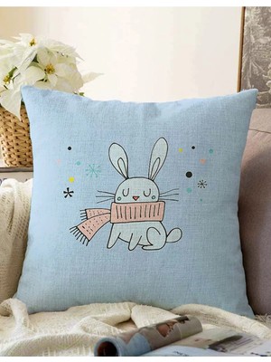 Rem Home Rengirenk Dekoratif Kırlent Kılıfı Sarı 43 x 43 cm Salon Koltuk Kanepe Yastık Kılıfı